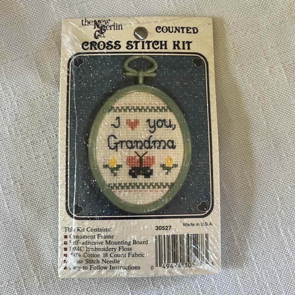 The New Berlin Counted Cross Stitch Kit. I Love You Grandma.